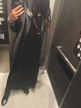 「united arrows」｜「アイテム（ライダースジャケット）」を使った、Say0さん（レディース・164cm）の秋コーディネート