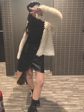 「UNIQLO（ユニクロ）のエクストラファインメリノリブタートルネックセーター（長袖）（ニット/セーター）」を使った、Say0さん（レディース・164cm）の冬コーディネート