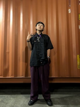 「AIR FORCE 1」｜「アイテム（ハンチング/ベレー帽）」を使った、Pursura🇹🇼さん（メンズ・180cm）の冬コーディネート