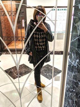 「axes femme（アクシーズファム）のアイテム（パーカー）」を使った、Yuchiさん（レディース・161cm）の秋コーディネート