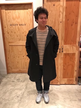 「coen（コーエン）のアイテム（その他アウター）」を使った、パンチのかわさきさん（メンズ・173cm）の冬コーディネート