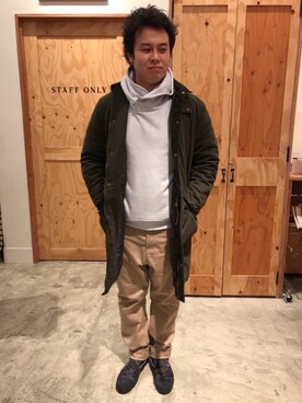 「coen（コーエン）のアイテム（その他アウター）」を使った、パンチのかわさきさん（メンズ・173cm）の冬コーディネート
