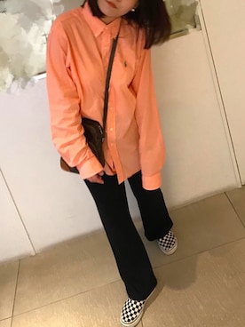 「レトロ」｜「アイテム（スリッポン）」を使った、oaiさん（レディース・159cm）の秋コーディネート