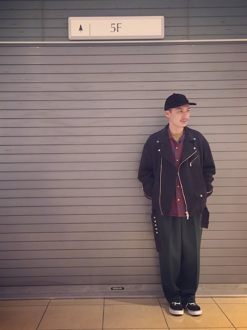 UNITED TOKYO オーバーサイズスエードダブルライダース　ブラック UNITED TOKYO（ユナイテッドトウキョウ）の「オーバーサイズ