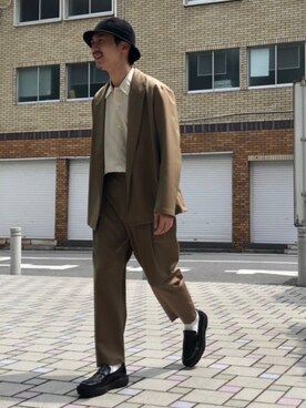「UNITED TOKYO（ユナイテッドトウキョウ）のアイテム（その他アウター）」を使った、Yamamotoさん（メンズ・172cm）の春コーディネート