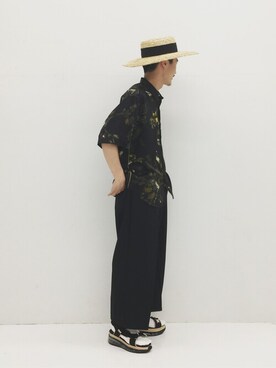 UNITED TOKYO 横浜｜Yamamoto使用「UNITED TOKYO（ボタニカルフラワーシャツ/ビックシルエット/セットアップ）」的時尚穿搭