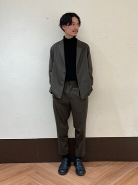 「#秋コーデ」｜「アイテム（ジャケット/アウター）」を使った、Yamamotoさん（メンズ・172cm）の冬コーディネート