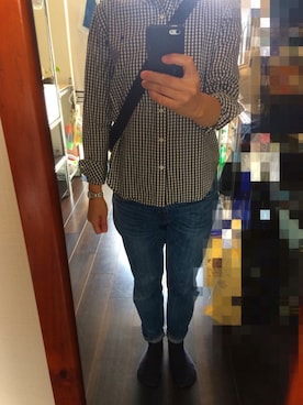 Gymphlexギンガムチェックシャツを使ったレディース人気ファッションコーディネート Wear