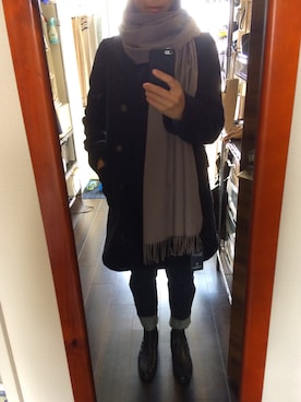 「アイテム（ピーコート）」を使った、37chancoさん（レディース・162cm・30代）の秋コーディネート