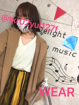 「Honeys（ハニーズ）のアイテム（ダッフルコート）」を使った、WEARのりっきゅん＠いけしお🦋✨さん（レディース・150cm）の春コーディネート