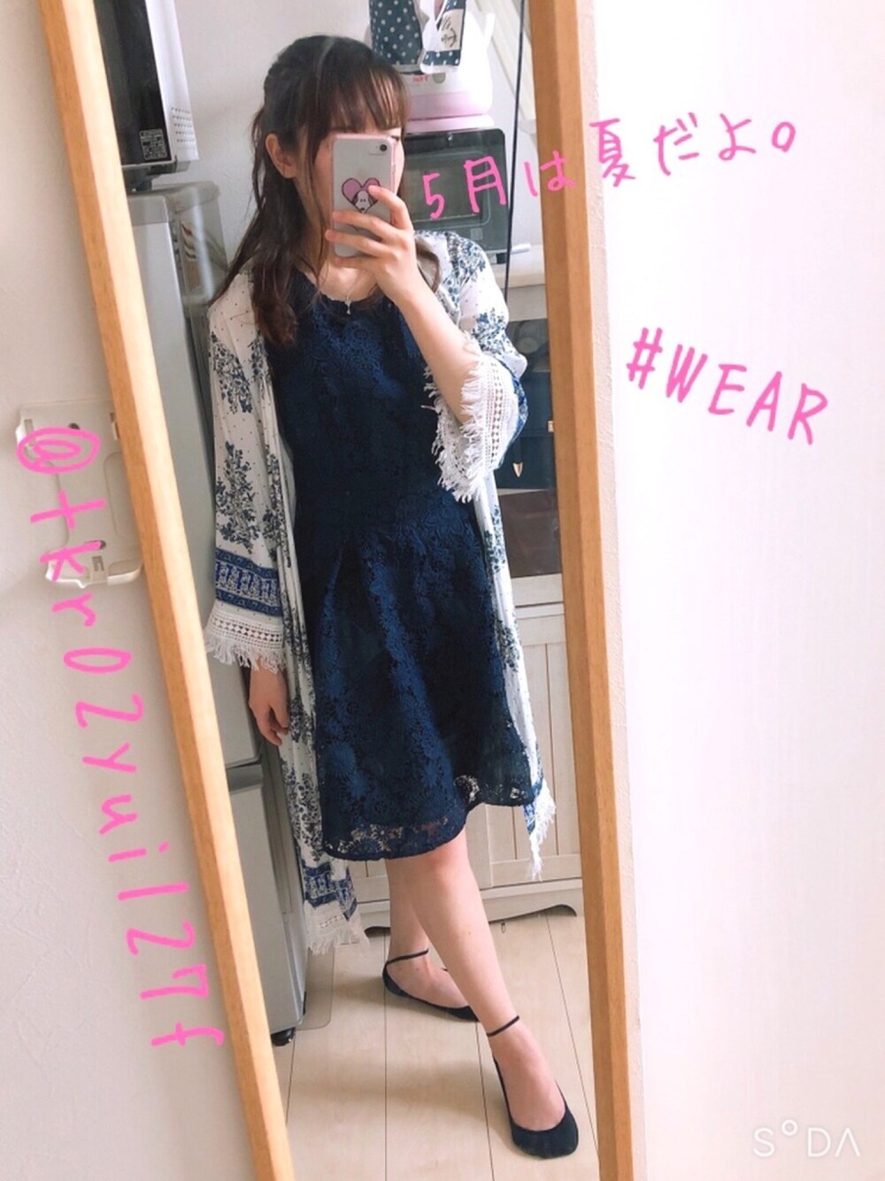 「大人カジュアル、春夏コーデ、きれいめカジュアル、いいね、save、フォローお願いします🤑、低身長、ラフ、ノースリーブ、ノースリーブワンピース、Lily Brown、ブルー」｜「GORGEのアイテム（トップス、ホワイト系）」を使った、WEARのりっきゅん＠いけしお🦋✨さん（レディース・151cm）の春コーディネートの1枚目の写真