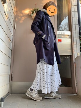 「N.（N. Natural Beauty Basic）（エヌエヌナチュラルビューティーベーシック）のアイテム（トレンチコート）」を使った、M☺︎さん（レディース・163cm）の冬コーディネート