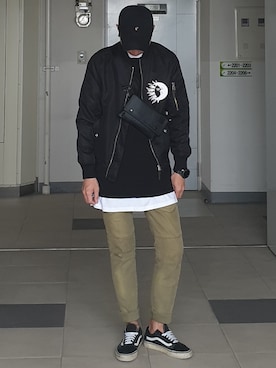 「hat」｜「アイテム（メッセンジャーバッグ）」を使った、joy4ucmaさん（メンズ・173cm）の春コーディネート