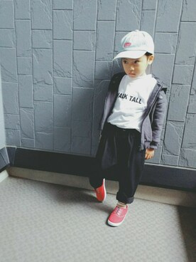 「息子コーデ」｜「アイテム（スリッポン）」を使った、☆aoema☆さん（キッズ・100cm）の春コーディネート