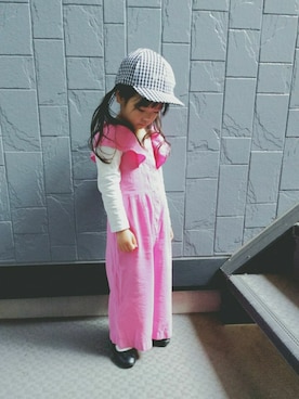 「ZARA（ザラ）のアイテム（サロペット/オーバーオール）」を使った、☆aoema☆さん（キッズ・100cm）の春コーディネート