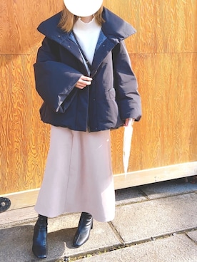 「chocomee（チョコミー）のアイテム（スカート）」を使った、saa**さん（レディース・150cm）の冬コーディネート