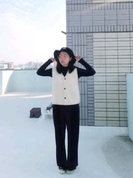 「Filter017（フィルターゼロイチナナ）のアイテム（帽子）」を使った、mёiiiii さん（レディース・154cm）の冬コーディネート