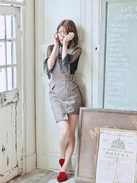 「Momo（Momo）のアイテム」を使った、荒山みなみさん（レディース・166cm）の秋コーディネート