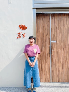 「BRAIN DEAD（ブレインデット）のアイテム（トップス）」を使った、Yu Yuさん（レディース・156cm）の秋コーディネート