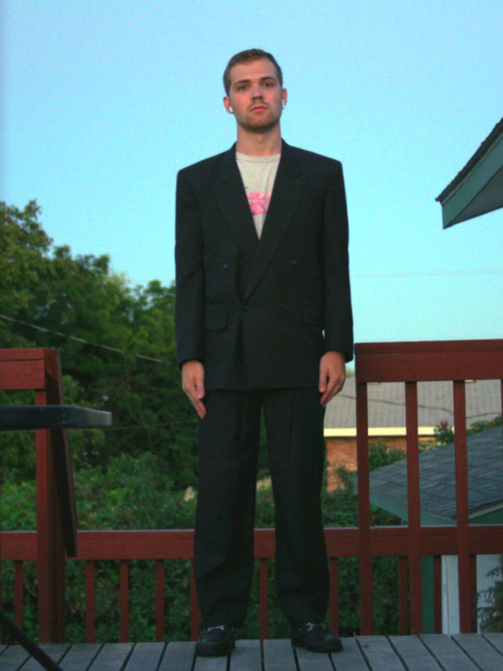 「vintage、outdoor、american、men、MENS」｜「COMME des GARCONS HOMMEのアイテム（セットアップ、ブラウン系）」を使った、ベンさん（メンズ・180cm）の夏コーディネートの1枚目の写真