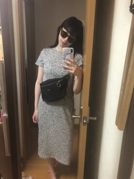 「SHEL’TTER（シェルター）のアイテム（ワンピース/ドレス）」を使った、honokaさん（レディース・164cm）の夏コーディネート