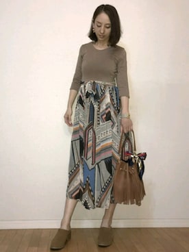 「GRL（グレイル）のアイテム（ピアス（両耳用））」を使った、直月さん（レディース・162cm）の春コーディネート