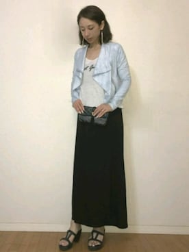 「フリマ」｜「アイテム（その他アウター）」を使った、直月さん（レディース・162cm）の春コーディネート