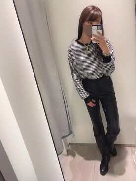 「チドリ柄」｜「アイテム（アクセサリー）」を使った、suzuさん（レディース・164cm）の春コーディネート
