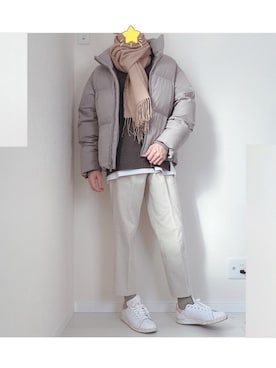 「WYM LIDNM（ウィム バイ リドム）のMILANO RIB HEAVY WEIGHT PO KNIT（ニット/セーター）」を使った、たけさん（メンズ・169cm）の冬コーディネート