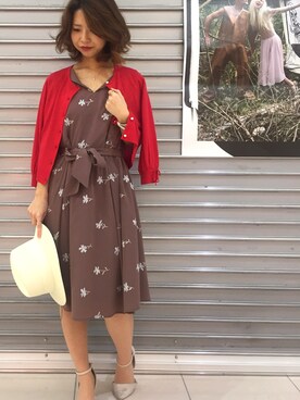「BSTR」｜「アイテム（帽子）」を使った、mnmyさん（レディース・156cm）の春コーディネート