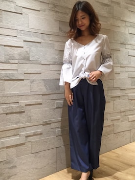 「WILLSELECTION（ウィルセレクション）のアイテム（パンツ）」を使った、mnmyさん（レディース・156cm）の夏コーディネート