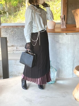 「NANO universe（ナノユニバース）のアイテム（ブーツ）」を使った、mayu🦦🪐さん（レディース・160cm）の春コーディネート