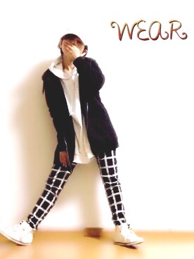 「AZIONE（アジオネ）のアイテム」を使った、まゆ❤︎さん（レディース・156cm）の春コーディネート