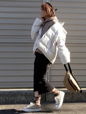 「アーガイルソックス」｜まゆ❤︎さん（レディース・156cm）の冬コーディネート