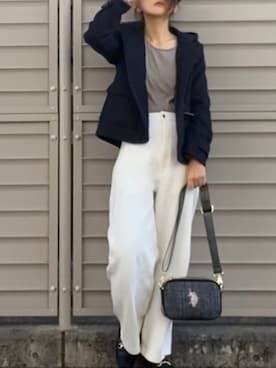 「Right-on（ライトオン）のアイテム（ダッフルコート）」を使った、まゆ❤︎さん（レディース・156cm）の冬コーディネート