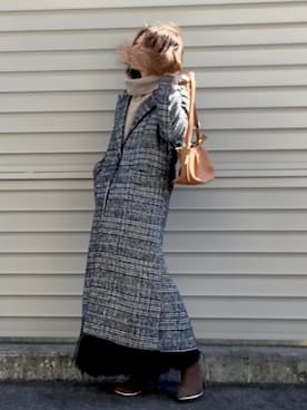 「SUGAR BISKET（シュガービスケット）のアイテム（その他アウター）」を使った、まゆ❤︎さん（レディース・156cm）の冬コーディネート