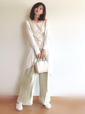 「ピスタチオ」｜「アイテム（スリッポン）」を使った、まゆ❤︎さん（レディース・156cm）の春コーディネート