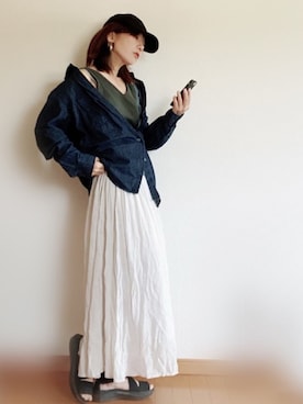 「Gomu 56（ゴムゴム）のアイテム」を使った、まゆ❤︎さん（レディース・156cm）の春コーディネート