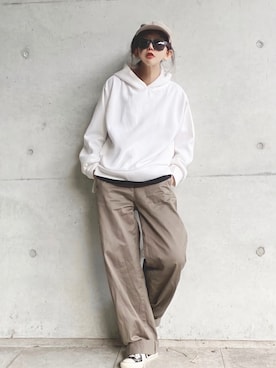 「AmbreNeige」｜「アイテム（パーカー）」を使った、まゆ❤︎さん（レディース・156cm）の秋コーディネート