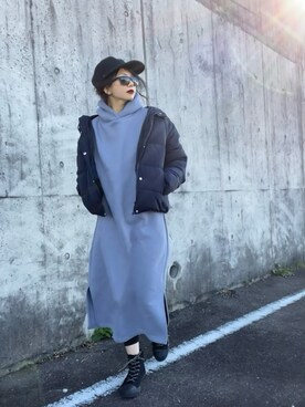 「socolla（ソコラ）のアイテム（ワンピース/ドレス）」を使った、まゆ❤︎さん（レディース・156cm）の冬コーディネート