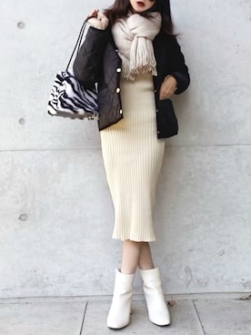 「traditionalweatherwear」｜「アイテム（ジャケット/アウター）」を使った、まゆ❤︎さん（レディース・156cm）の冬コーディネート