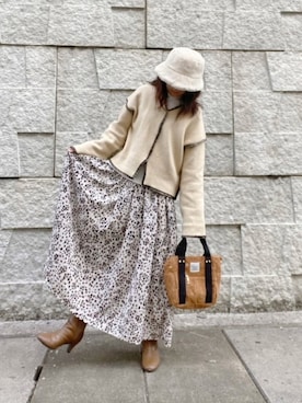 「GAL FIT（ギャルフィット）のアイテム」を使った、まゆ❤︎さん（レディース・156cm）の冬コーディネート