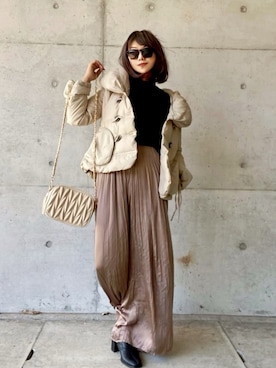 「crie conforto」｜「アイテム（ジャケット/アウター）」を使った、まゆ❤︎さん（レディース・156cm）の冬コーディネート