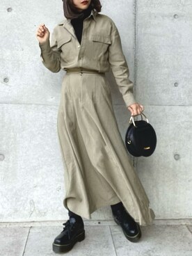 「アイテム（ドレスシューズ）」を使った、まゆ❤︎さん（レディース・156cm）の冬コーディネート