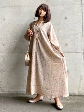 「アイテム（バレエシューズ）」を使った、まゆ❤︎さん（レディース・156cm）の冬コーディネート