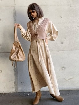 「RODE SKO」｜「アイテム（その他トップス）」を使った、まゆ❤︎さん（レディース・156cm）の冬コーディネート