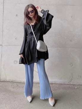 「シルバー」｜「アイテム（チュニック）」を使った、まゆ❤︎さん（レディース・156cm）の冬コーディネート