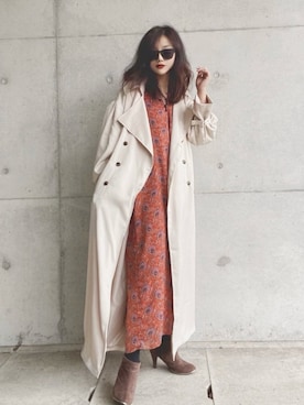 まゆ❤︎さん（レディース・156cm）の春コーディネート