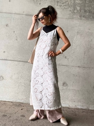 ジーユー ジーユー の ワンピース 5分袖 ローズ Undercover オールインワン サロペット Wear