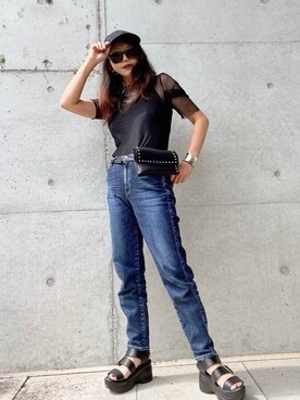 「AmbreNeige」｜「アイテム（キャミソール）」を使った、まゆ❤︎さん（レディース・156cm）の夏コーディネート